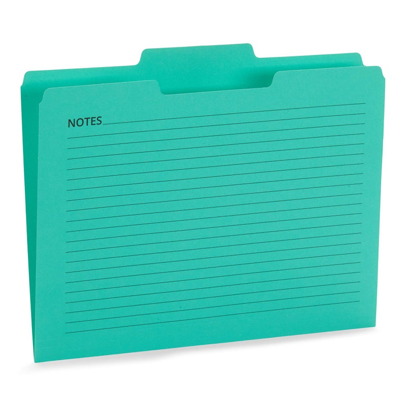 Blue Summit Supplies 25 Notes File Folders, Letter Size, Assorted Colors, File Folders with Lines, 1/3 Cut Tab Top, Great for Organizing and Easy File Storage, 25 Pack - Image 5